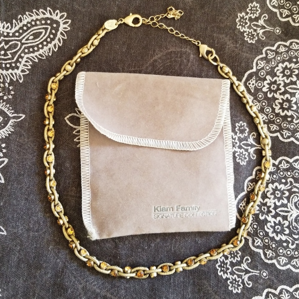 Gold plated short necklace